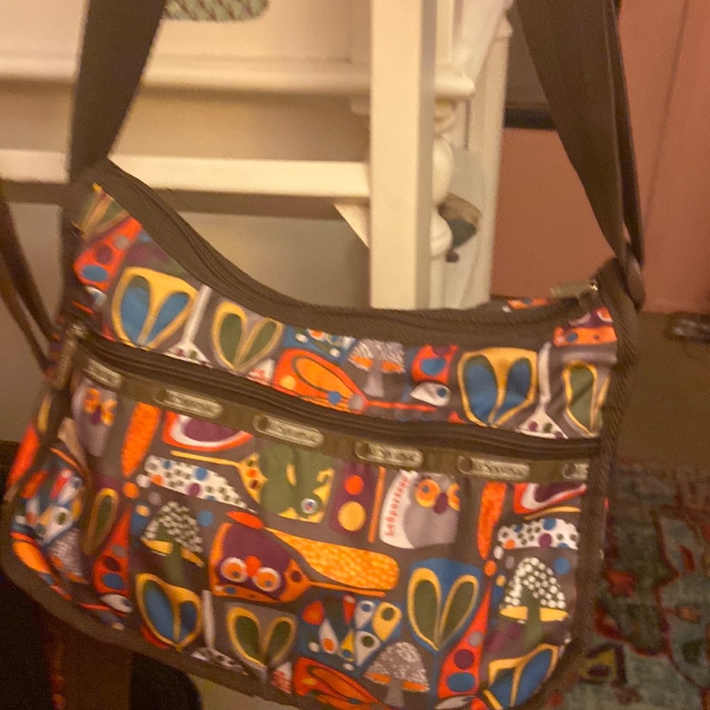LeSportsac Owl Print with Mushrooms